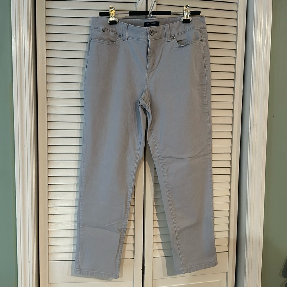 Talbot’s simply flattering 5-pocket jean, gray, 10p